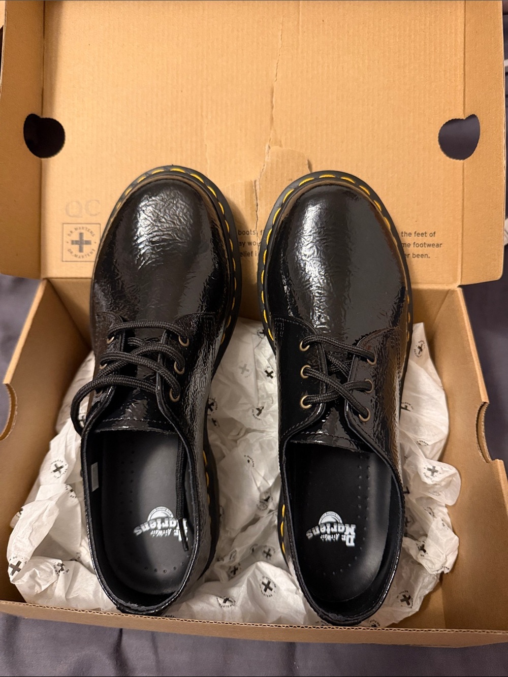 New in box - leather doc marten loafer shoes